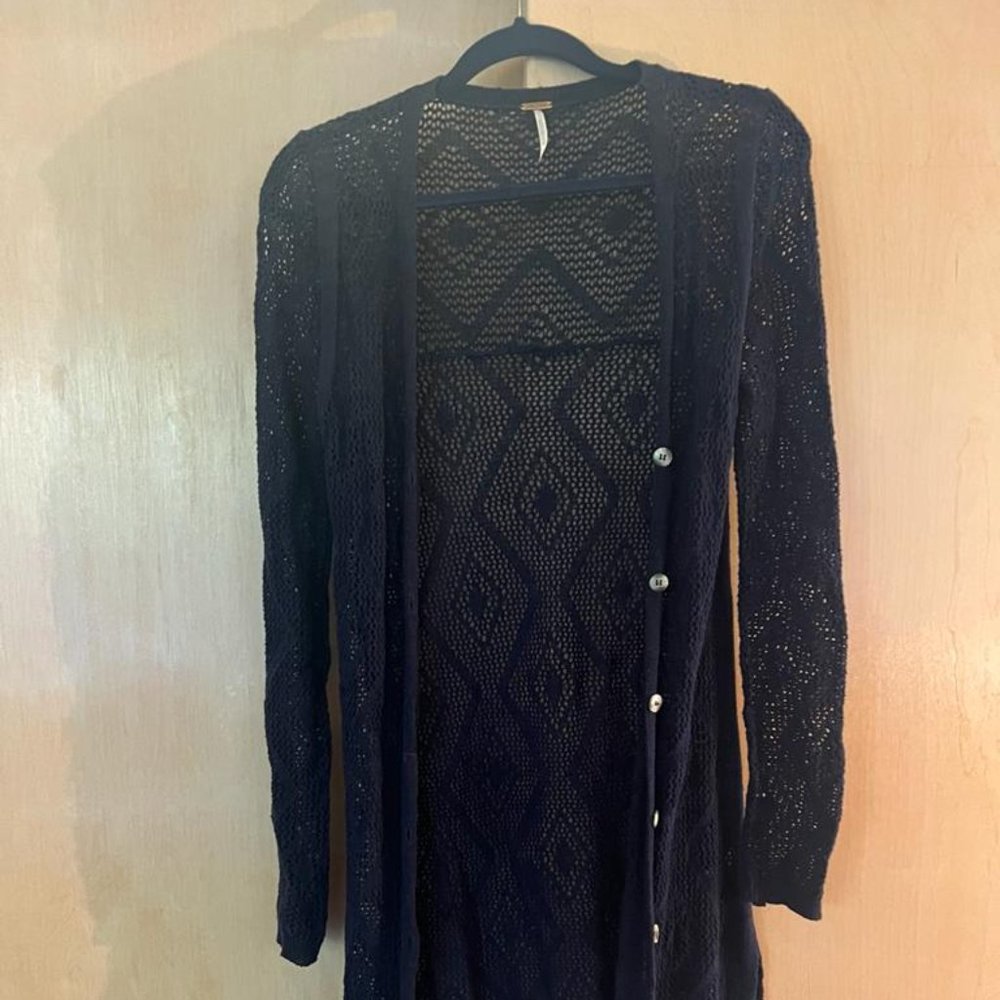 Free People Knit Long Cardigan